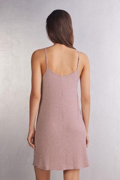 Pink Spaghetti Straps Nightdress, , large image number 3