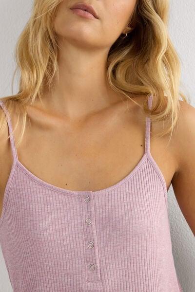 Pink Spaghetti Straps Nightdress, 5601_859J, large image number 5