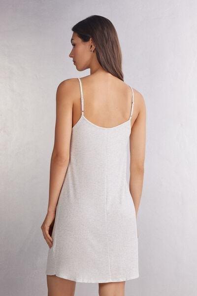 Grey Spaghetti Straps Nightdress, 5601_860J, large image number 8