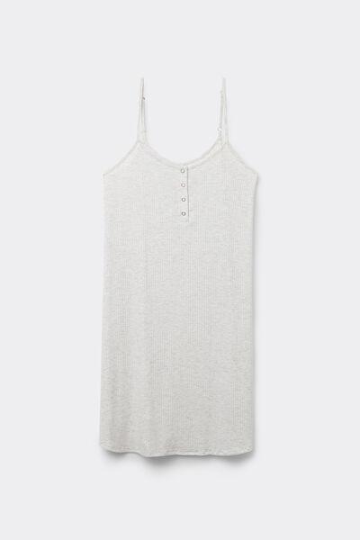 Grey Spaghetti Straps Nightdress, 5601_860J, large image number 11