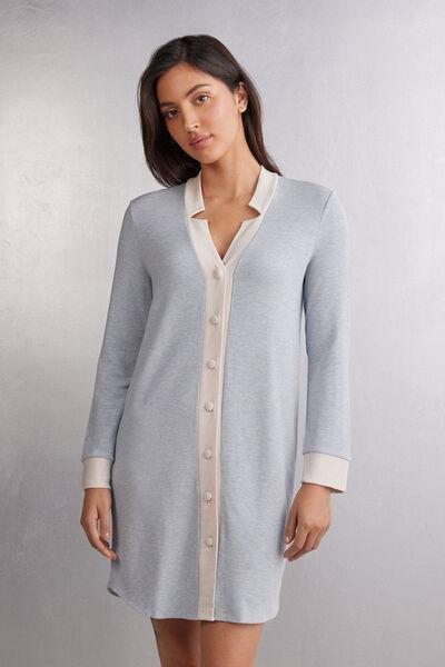 Grey Cold Winter Night Nightdress, , medium