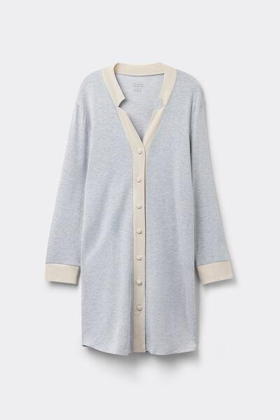 Grey Cold Winter Night Nightdress, 5601_776J, medium
