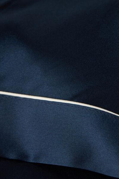 Navy Silk Shorts With Contrasting Trim, Intense Blue, large image number 4