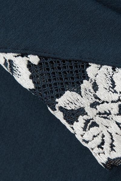 Navy Pretty Flowers Modal Shorts, , large image number 4