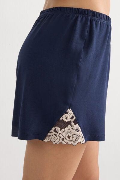 Navy Pretty Flowers Modal Shorts, Intense Blue/vanilla, large image number 5