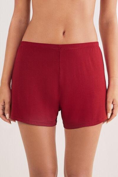 Red Pretty Flowers Modal Shorts, , large image number 0