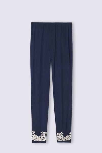 Navy Full-Length Modal Trousers, , large image number 2