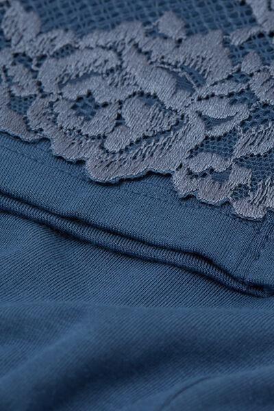 Blue Pretty Flowers Full-Length Trousers, , large image number 4