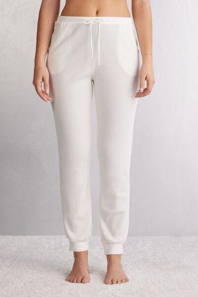 White Glisten In Light Cuffed Trousers, , medium