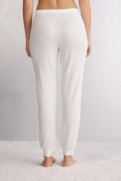 Ivory Glisten In Light Cuffed Trousers, Powder White, large image number 3