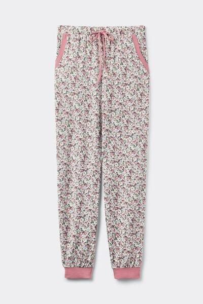 Multicolour Cuffed Modal Trousers, , large image number 1