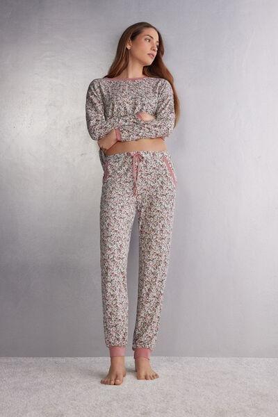 Multicolour Cuffed Modal Trousers, , large image number 2