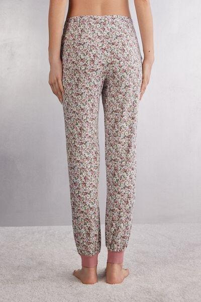 Multicolour Cuffed Modal Trousers, , large image number 3