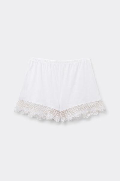 White Sophisticated Allure Shorts, , large image number 1