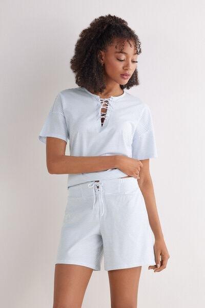 Blue Morning Portofino Striped Shorts, , large image number 1