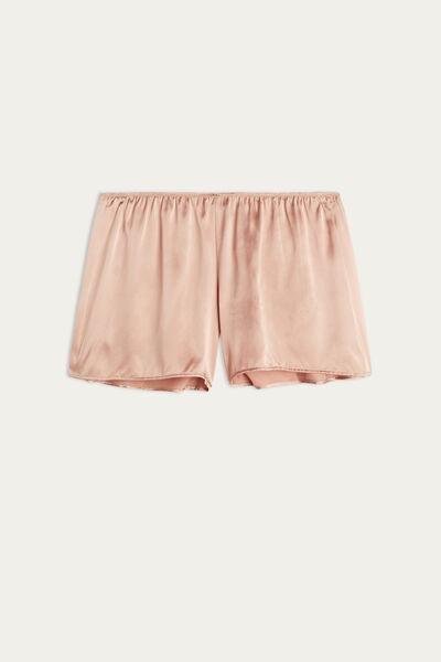 Pink Smooth Silk-Satin Shorts, , large image number 2