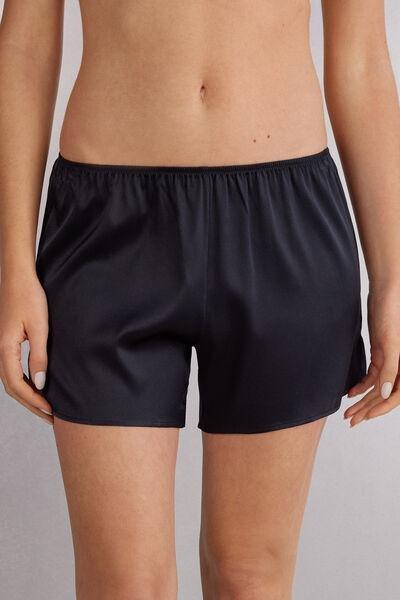 Black Silk Shorts, , medium