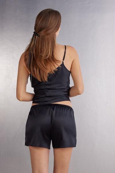 Black Silk Shorts, , large image number 2