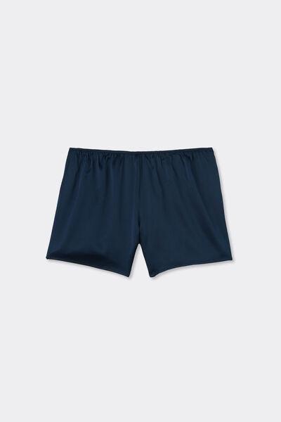 Navy Silk Shorts, Intense Blue, large image number 6