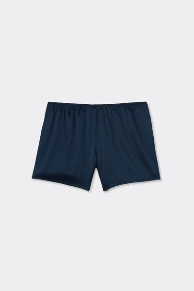 Navy Silk Shorts, Intense Blue, large image number 7