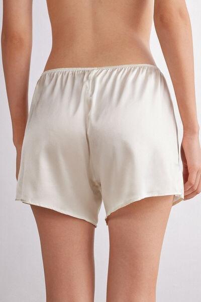 White Silk Shorts, , large image number 3