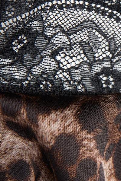 Multicolour Luxurious Leopard Viscose Shorts, 5601_769J, large image number 4