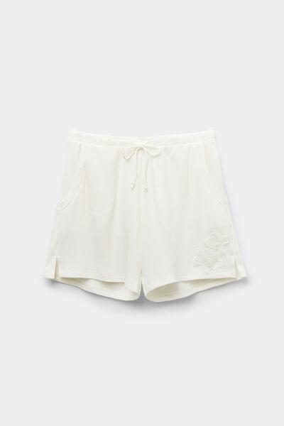 White Glisten In The Light Bermuda Shorts, , large image number 1