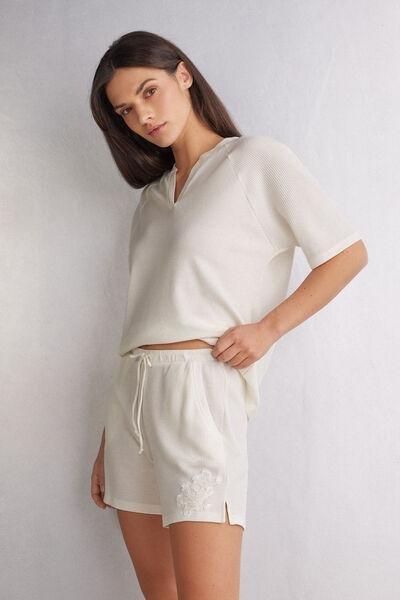 White Glisten In The Light Bermuda Shorts, , large image number 2