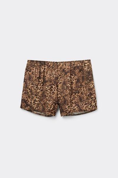 Brown Animal Print Shorts, , large image number 2