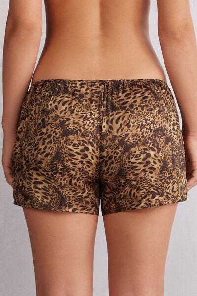 Brown Animal Print Shorts, , large image number 3