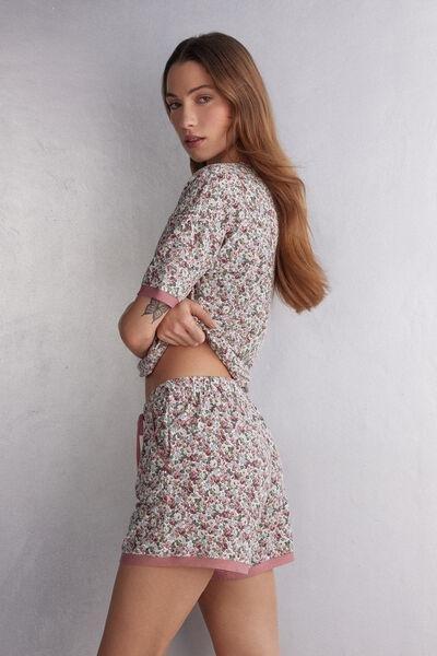 Multicolour Floral Romance Shorts, 5601_851J, large image number 1