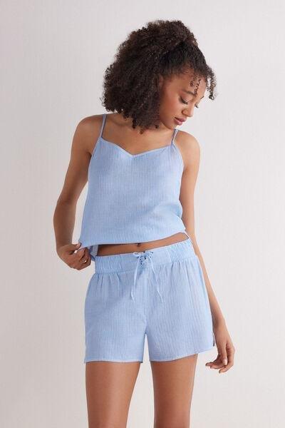 Blue Canvas Shorts, , large image number 2