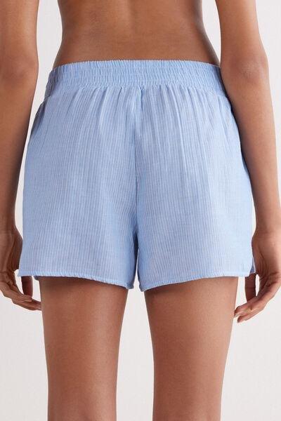 Blue Canvas Shorts, 5601_869J, large image number 3