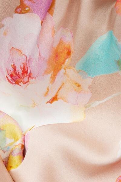Pink Printed Satin Shorts, , large image number 4
