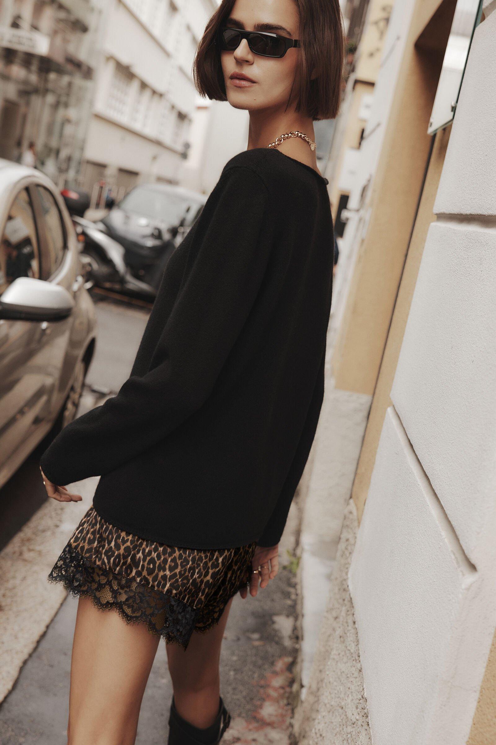 Brown Sensual Attitude Animal Print Viscose Satin Shorts, 5601_030K, medium