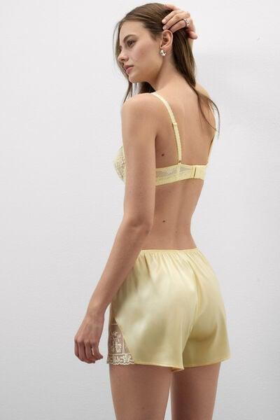 Yellow Storybook Romance Silk Shorts, 5601_112K, large image number 2
