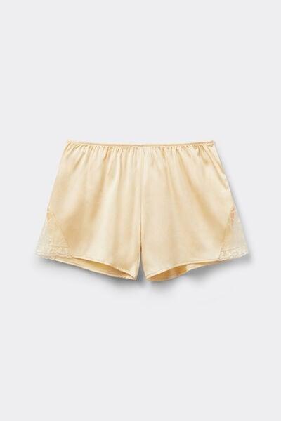 Yellow Storybook Romance Silk Shorts, 5601_112K, large image number 3