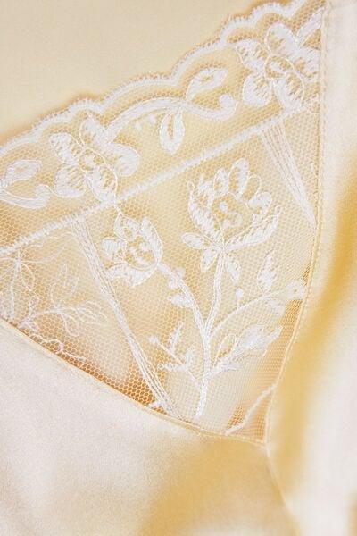 Yellow Storybook Romance Silk Shorts, 5601_112K, large image number 4
