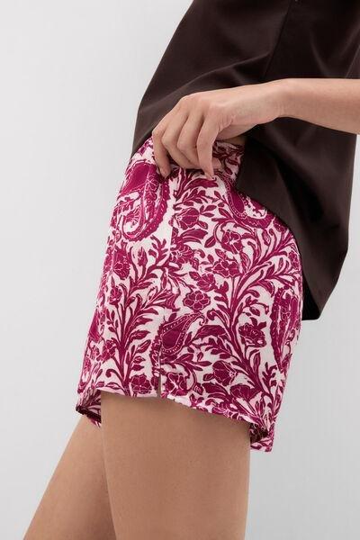 Pink Brighten Your Day Viscose Satin Shorts, 5601_115K, large image number 5