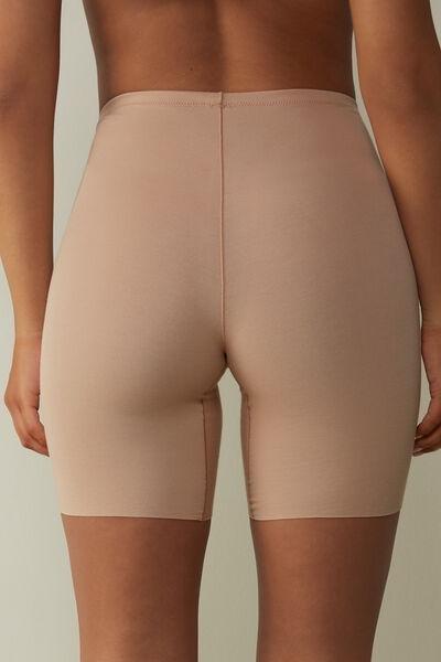 Beige Seamless Supima Cotton Shorts, , large image number 2