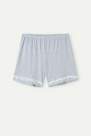 Intimissimi - Blue Modal Shorts With Lace Details
