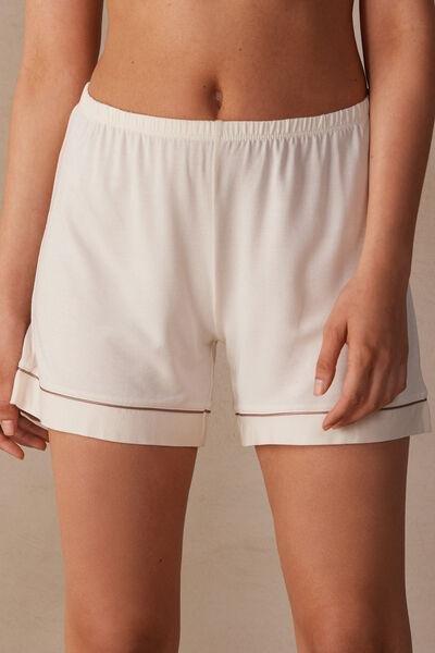 Intimissimi - Cream Contrasting Trim Modal Shorts
