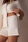 Intimissimi - Ivory Contrasting Trim Modal Shorts
