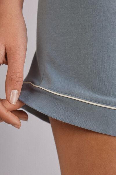 Blue Contrasting Trim Shorts, 5601_850J, large image number 5