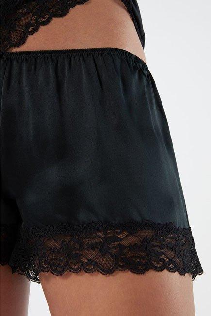 Black Silk Shorts, Black, large image number 9
