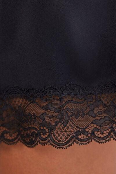Black Silk Shorts, Black, large image number 12
