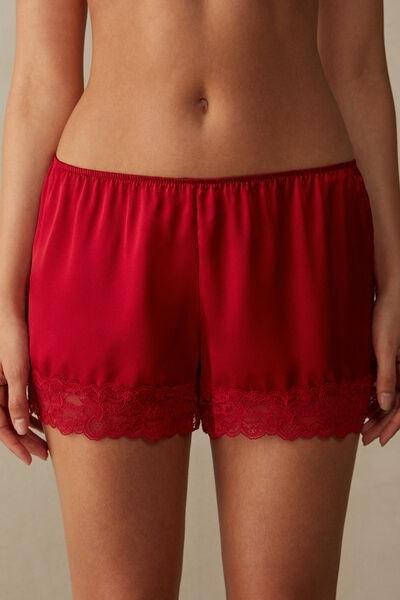 Red Silk Shorts, , large image number 0