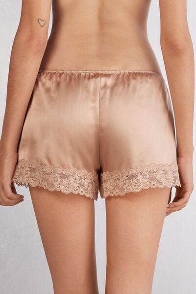 Pink Silk Shorts, Satin Pink, large image number 4