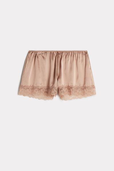Pink Silk Shorts, Satin Pink, large image number 5