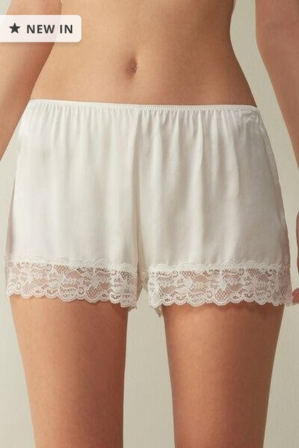 Intimissimi - White  Silk Shorts
